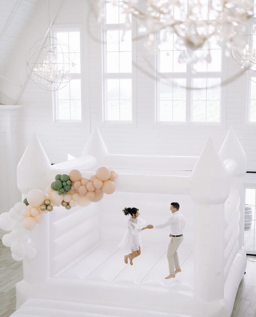2024 wedding trends bounce house