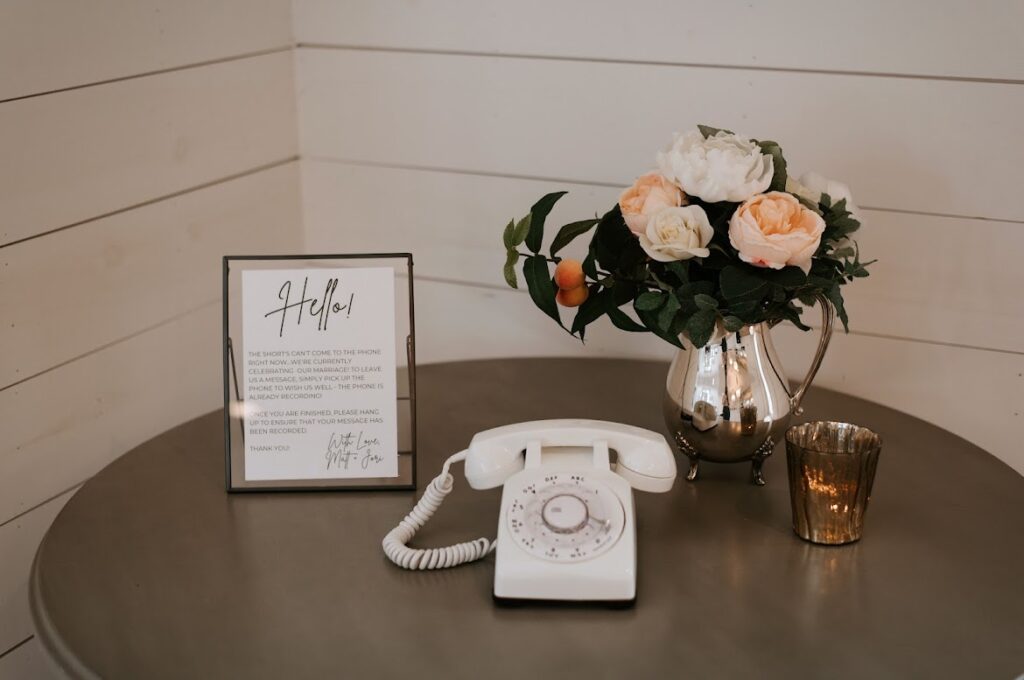 Personalized phone guest book