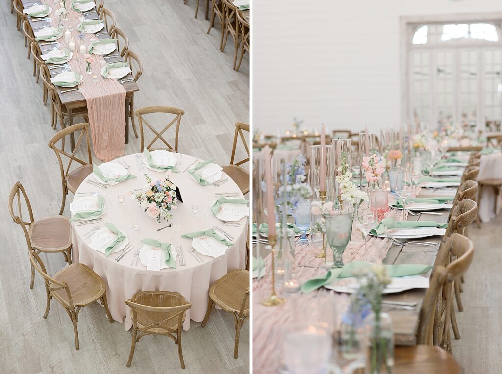 summer vineyard wedding reception