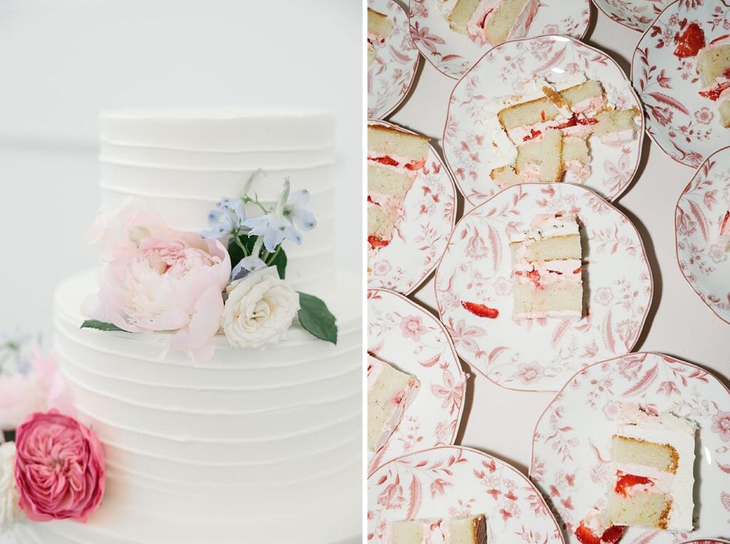 cake summer vineyard wedding